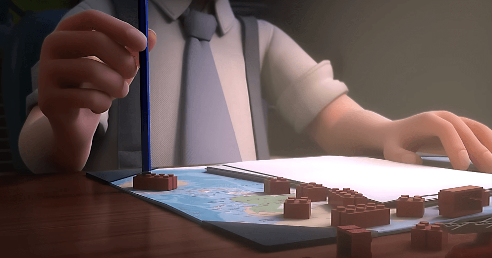 The Origin of LEGO Video Recap - Ole Kirk Christiansen Biography 15 Godtfred lego bricks together