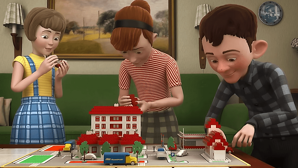 The Origin of LEGO Video Recap - Ole Kirk Christiansen Biography 14 children building lego